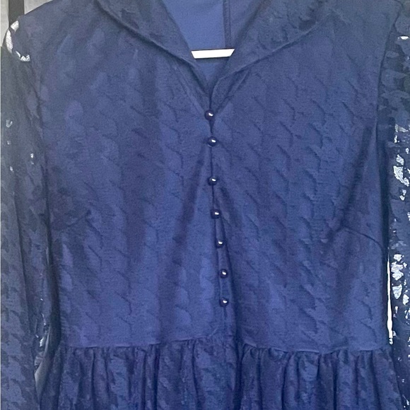 Cute Navy Blue Dress - Picture 3 of 5